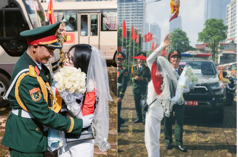 Được cầu hôn ngay sau diễu binh, cô gái Cần Thơ xúc động