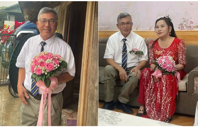 Chú rể 71 tuổi cưới cô dâu 66 tuổi ở Lào Cai, 11 con làm cỗ ăn mừng
